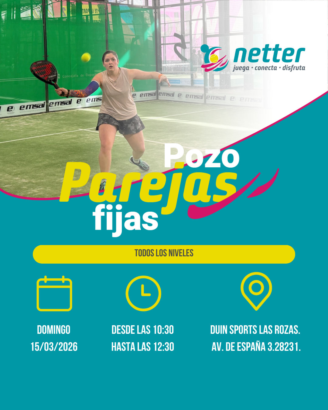 15/03/2026 DOMINGO - POZO DE PAREJAS FIJAS