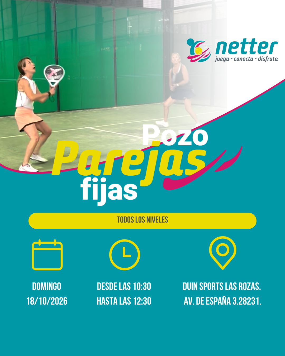 18/10/2026 DOMINGO - POZO DE PAREJAS FIJAS