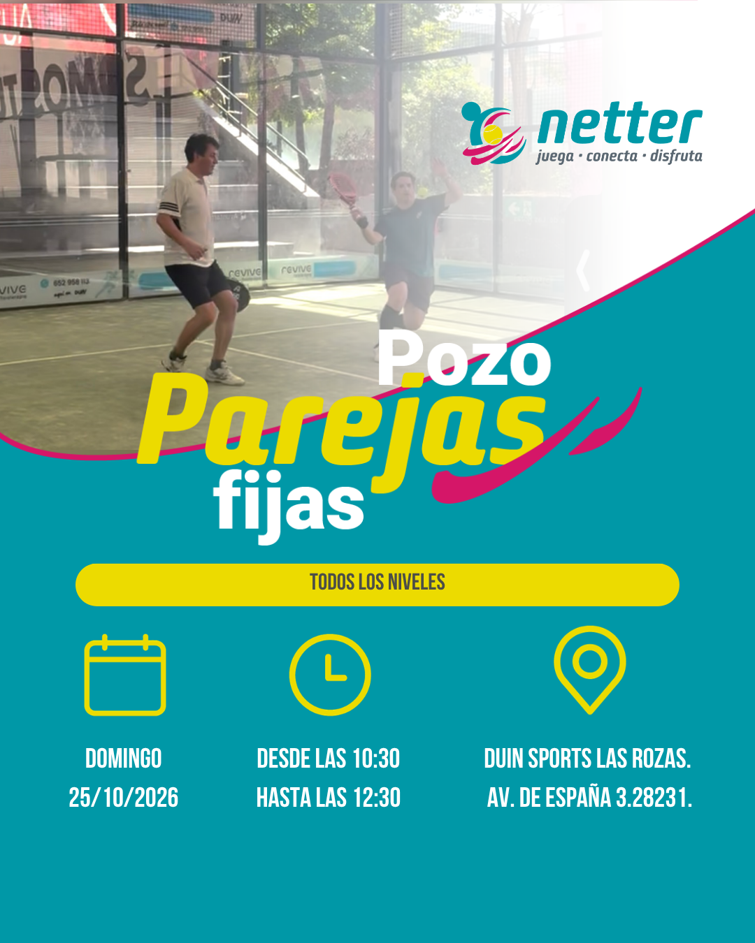 25/10/2026 DOMINGO - POZO DE PAREJAS FIJAS