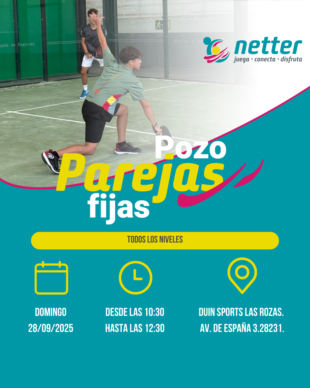 28/09/2025 DOMINGO - POZO DE PAREJAS FIJAS