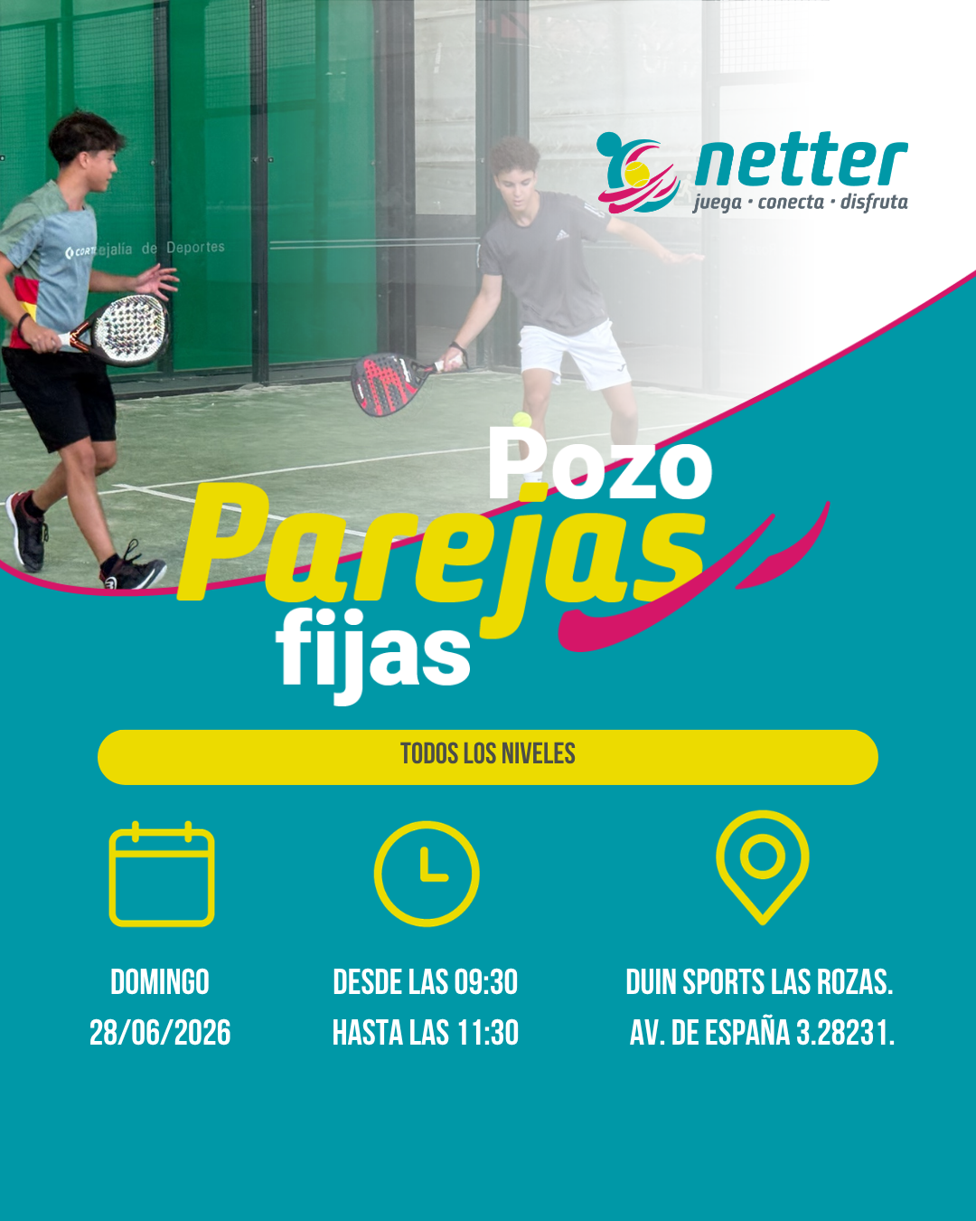 28/06/2026 DOMINGO - POZO DE PAREJAS FIJAS