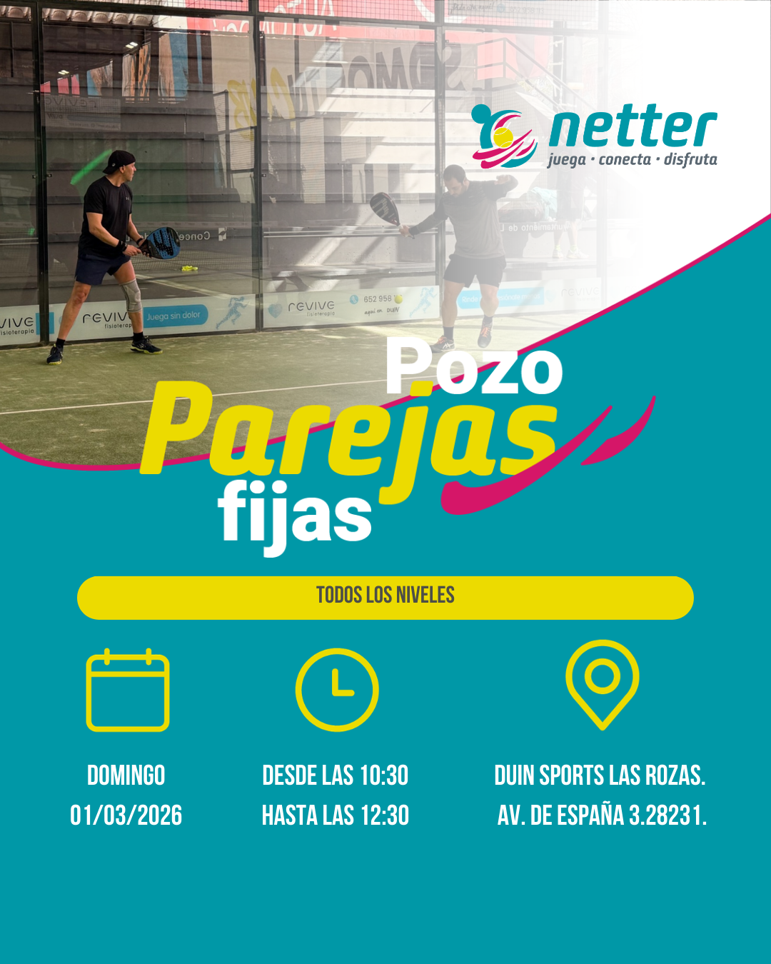 01/03/2026 DOMINGO - POZO DE PAREJAS FIJAS